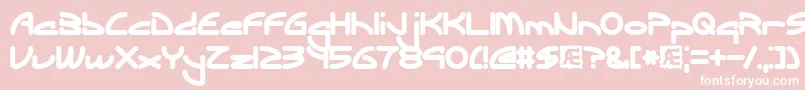 Ecliptic Font – White Fonts on Pink Background