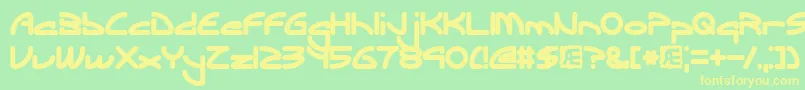 Ecliptic Font – Yellow Fonts on Green Background