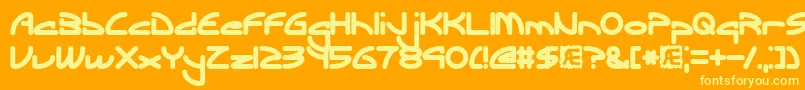 Police Ecliptic – polices jaunes sur fond orange