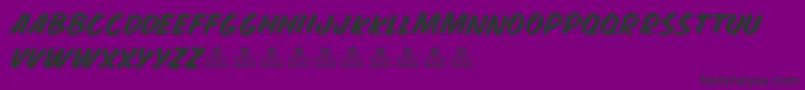 PropagandaSightPersonalUse-Schriftart – Schwarze Schriften auf violettem Hintergrund