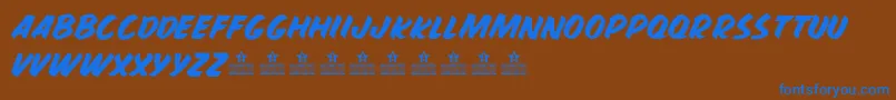 PropagandaSightPersonalUse Font – Blue Fonts on Brown Background