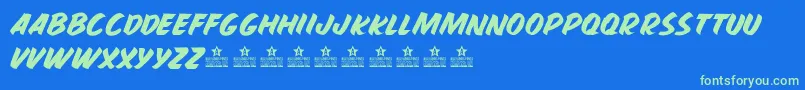 PropagandaSightPersonalUse Font – Green Fonts on Blue Background