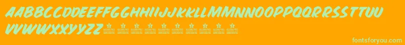 PropagandaSightPersonalUse Font – Green Fonts on Orange Background