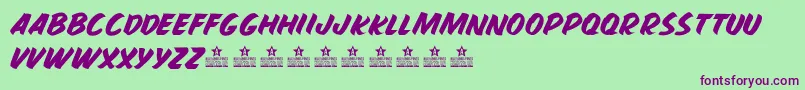 PropagandaSightPersonalUse Font – Purple Fonts on Green Background