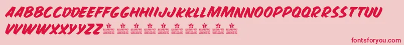 PropagandaSightPersonalUse Font – Red Fonts on Pink Background