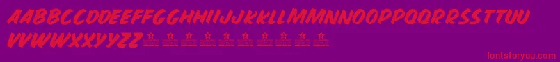 PropagandaSightPersonalUse Font – Red Fonts on Purple Background