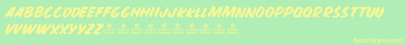 PropagandaSightPersonalUse Font – Yellow Fonts on Green Background