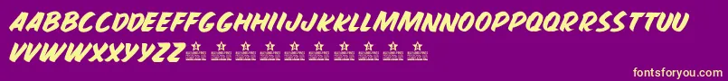 PropagandaSightPersonalUse Font – Yellow Fonts on Purple Background