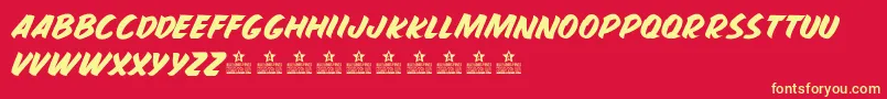 PropagandaSightPersonalUse Font – Yellow Fonts on Red Background