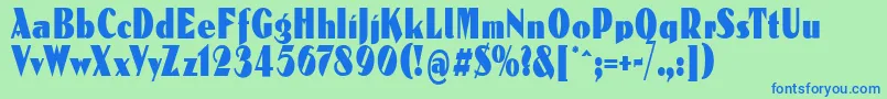 Reclamare Font – Blue Fonts on Green Background