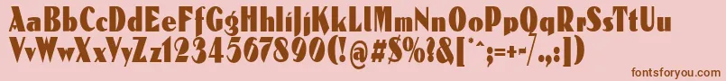 Reclamare Font – Brown Fonts on Pink Background