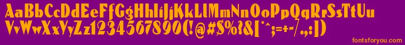 Reclamare Font – Orange Fonts on Purple Background