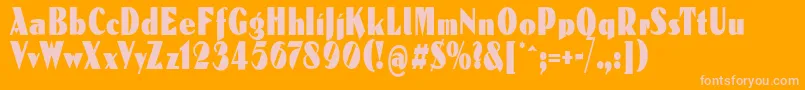 Reclamareフォントについての詳細 フォントReclamare – オレンジの背景にピンクのフォント