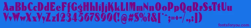Weitere Informationen zur Reclamare-Schriftart Reclamare-Schriftart – Violette Schriften auf blauem Hintergrund