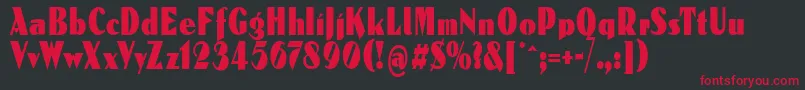 Reclamare Font – Red Fonts on Black Background