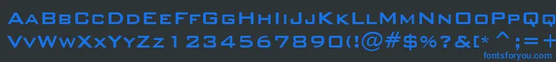 BankGothicMediumBt Font – Blue Fonts on Black Background