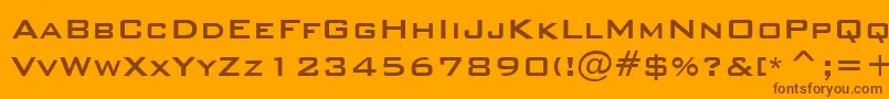 BankGothicMediumBt Font – Brown Fonts on Orange Background