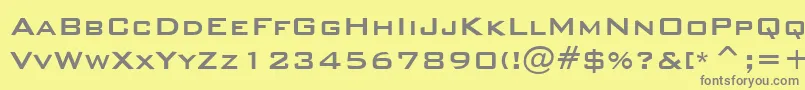 BankGothicMediumBt Font – Gray Fonts on Yellow Background