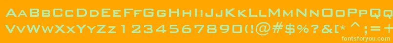 BankGothicMediumBt Font – Green Fonts on Orange Background