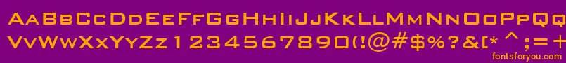 BankGothicMediumBt Font – Orange Fonts on Purple Background