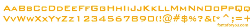 BankGothicMediumBt-Schriftart – Orangefarbene Schriften auf weißem Hintergrund