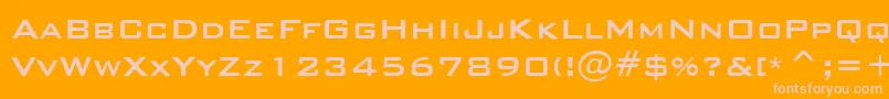 Więcej informacji o czcionce BankGothicMediumBt Czcionka BankGothicMediumBt – różowe czcionki na pomarańczowym tle