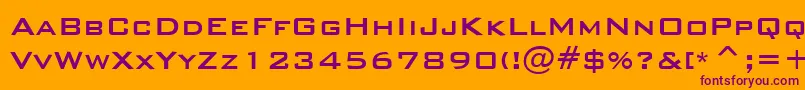 BankGothicMediumBt Font – Purple Fonts on Orange Background