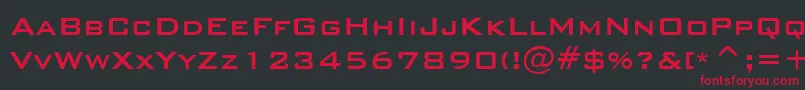 BankGothicMediumBt Font – Red Fonts on Black Background