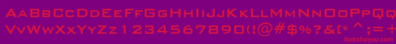 BankGothicMediumBt Font – Red Fonts on Purple Background