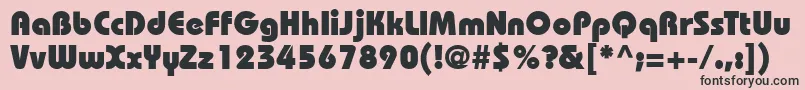 DynameBlackSsiExtraBold Font – Black Fonts on Pink Background