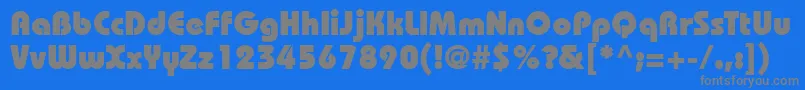 フォントDynameBlackSsiExtraBold – 青い背景に灰色の文字