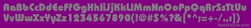 フォントDynameBlackSsiExtraBold – 紫の背景に灰色の文字