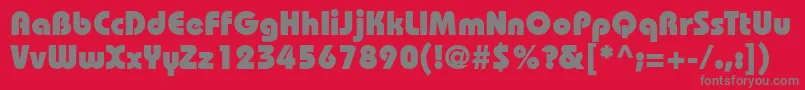 フォントDynameBlackSsiExtraBold – 赤い背景に灰色の文字