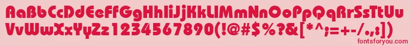 DynameBlackSsiExtraBold Font – Red Fonts on Pink Background