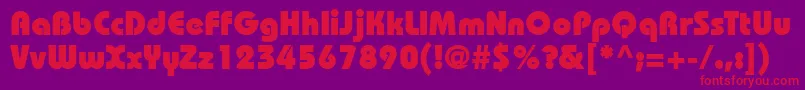 DynameBlackSsiExtraBold Font – Red Fonts on Purple Background