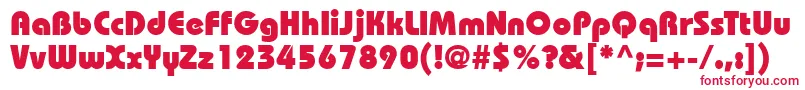 DynameBlackSsiExtraBold-Schriftart – Rote Schriften auf weißem Hintergrund