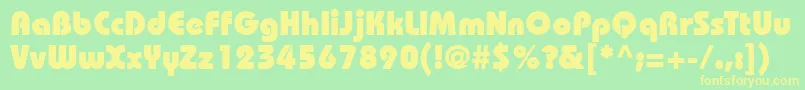 DynameBlackSsiExtraBold Font – Yellow Fonts on Green Background