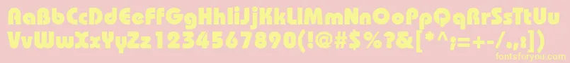 DynameBlackSsiExtraBold Font – Yellow Fonts on Pink Background