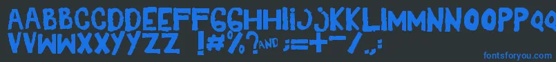 Yes Font – Blue Fonts on Black Background