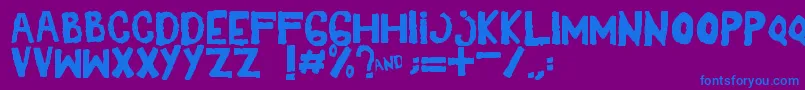 Weitere Informationen zur Yes-Schriftart Yes-Schriftart – Blaue Schriften auf violettem Hintergrund