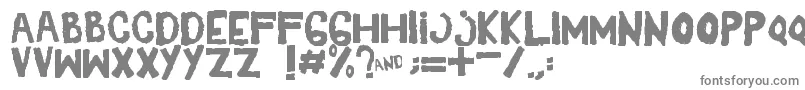 フォントYes – 白い背景に灰色の文字