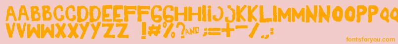 Yes Font – Orange Fonts on Pink Background