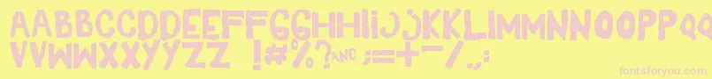 Yes Font – Pink Fonts on Yellow Background