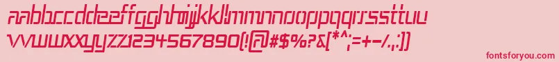 RepublikaIiiCndItalic Font – Red Fonts on Pink Background