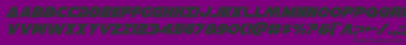Hansolov3ital Font – Black Fonts on Purple Background