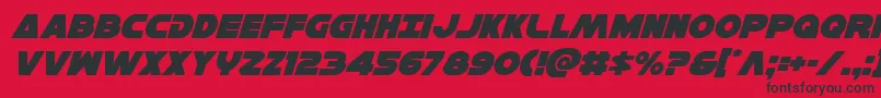 Hansolov3ital Font – Black Fonts on Red Background