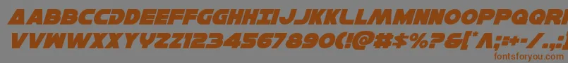 Hansolov3ital Font – Brown Fonts on Gray Background