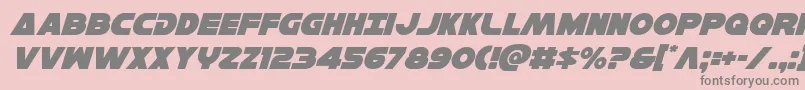 Hansolov3ital Font – Gray Fonts on Pink Background