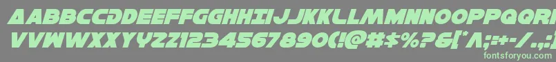 Hansolov3ital Font – Green Fonts on Gray Background
