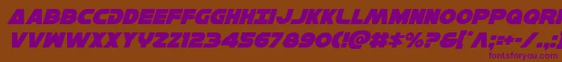 Hansolov3ital Font – Purple Fonts on Brown Background